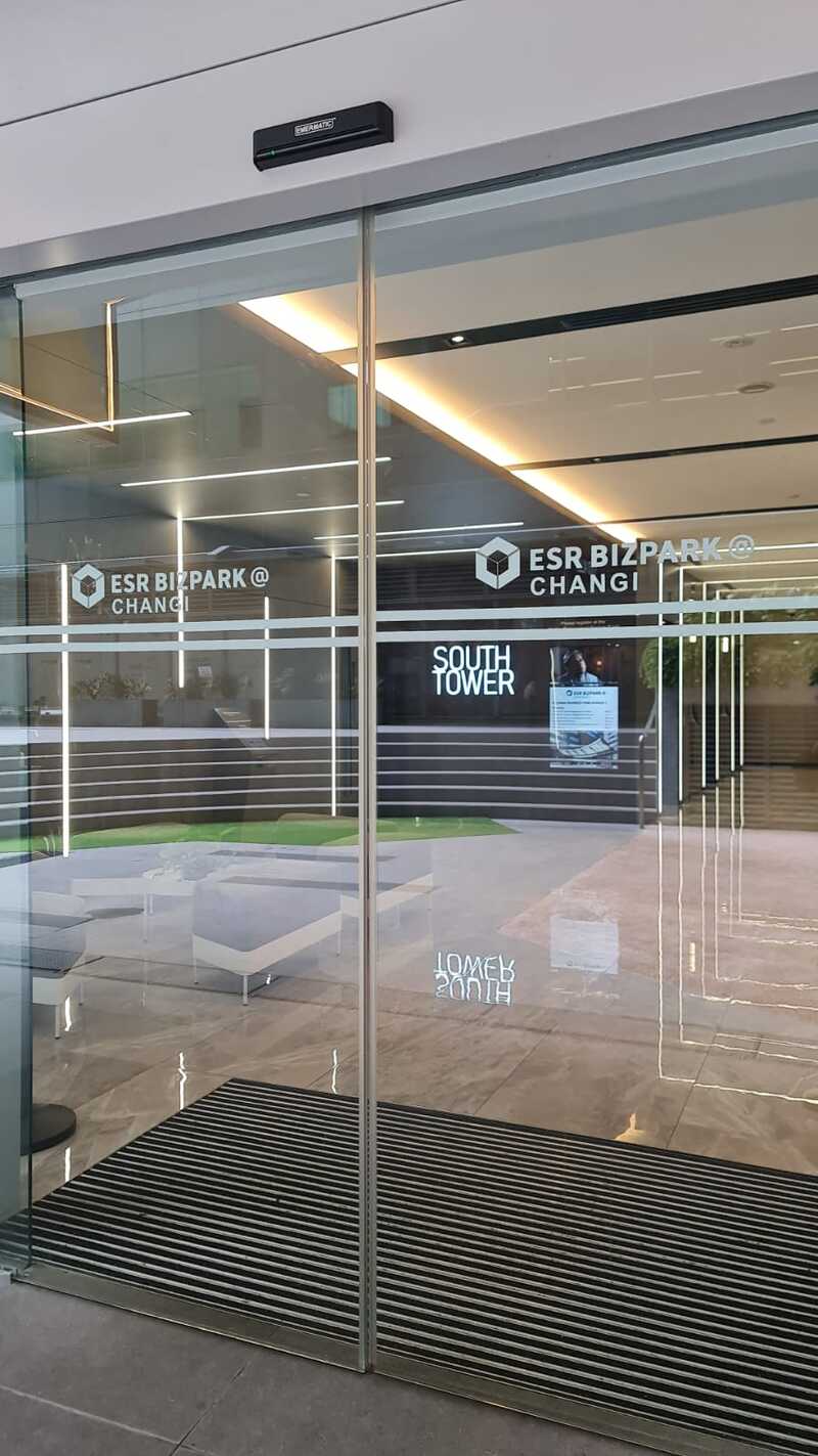 ESR Bizpark@Changi Building Entrance Auto Sliding Doors